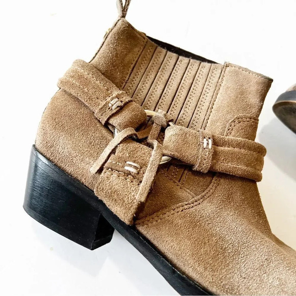Diesel Harless Taupe Suede Western Ankle Boot Women’s Size 37 EU Coastal Cowgirl - Picture 5 of 14